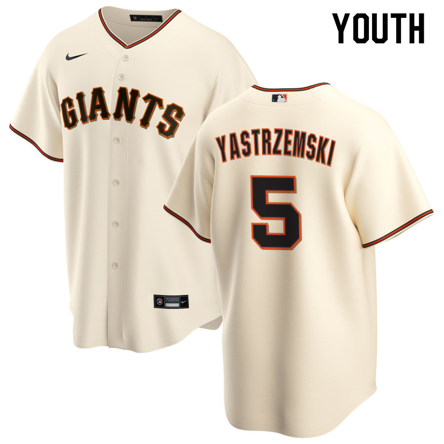 Nike Youth #5 Mike Yastrzemski San Francisco Giants Baseball Jerseys Sale-Cream
